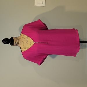 Apt 9 Pink Blouse with Zipper Neckline XL